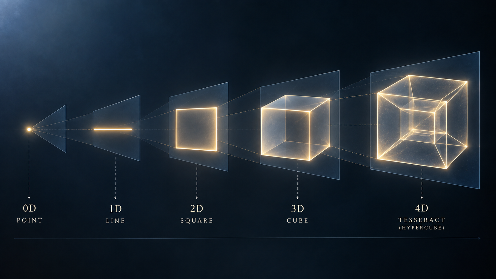 Ilustração de uma esfera atravessando um plano bidimensional, percebida pelos habitantes como círculos de diferentes tamanhos.